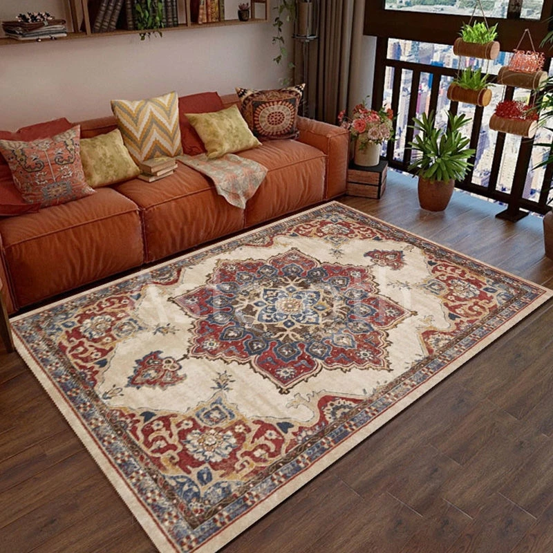 

Moroccan Ethnic Decorative Bathroom Mat Soft Kitchen Mat Home Living Room Carpet Lounge Carpet Non-Slip Washable