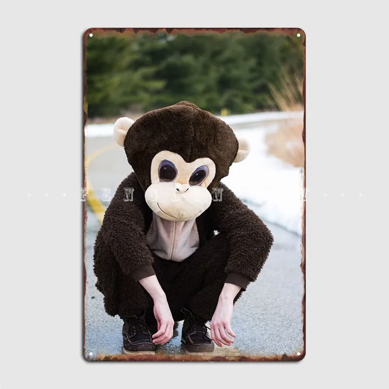 

Chill Monkey Poster Metal Plaque Wall Decor Garage Club Design Club Tin Sign Poster