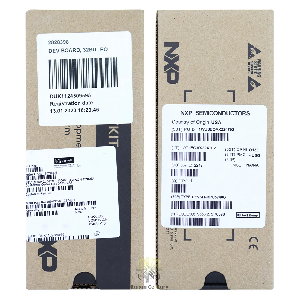 Плата оценки безопасного шлюза FOR DEVKIT-MPC5748G, 160 МГц, архитектура питания e200z4, HSM, Ethernet, FlexRay, CAN, LIN, USB, SDHC (art.: 3920dc5dc8a26) - 3920dc5dc8a26