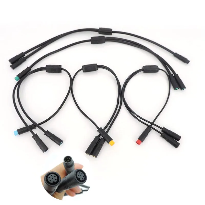 40 см m8 Y Разветвитель 1 штекер на 2-контактный гнездо Julet 9 мм Базовый разъем 2 3 4 5 6-контактный кабель Водонепроницаемый для деталей дисплея Ebike Bafang