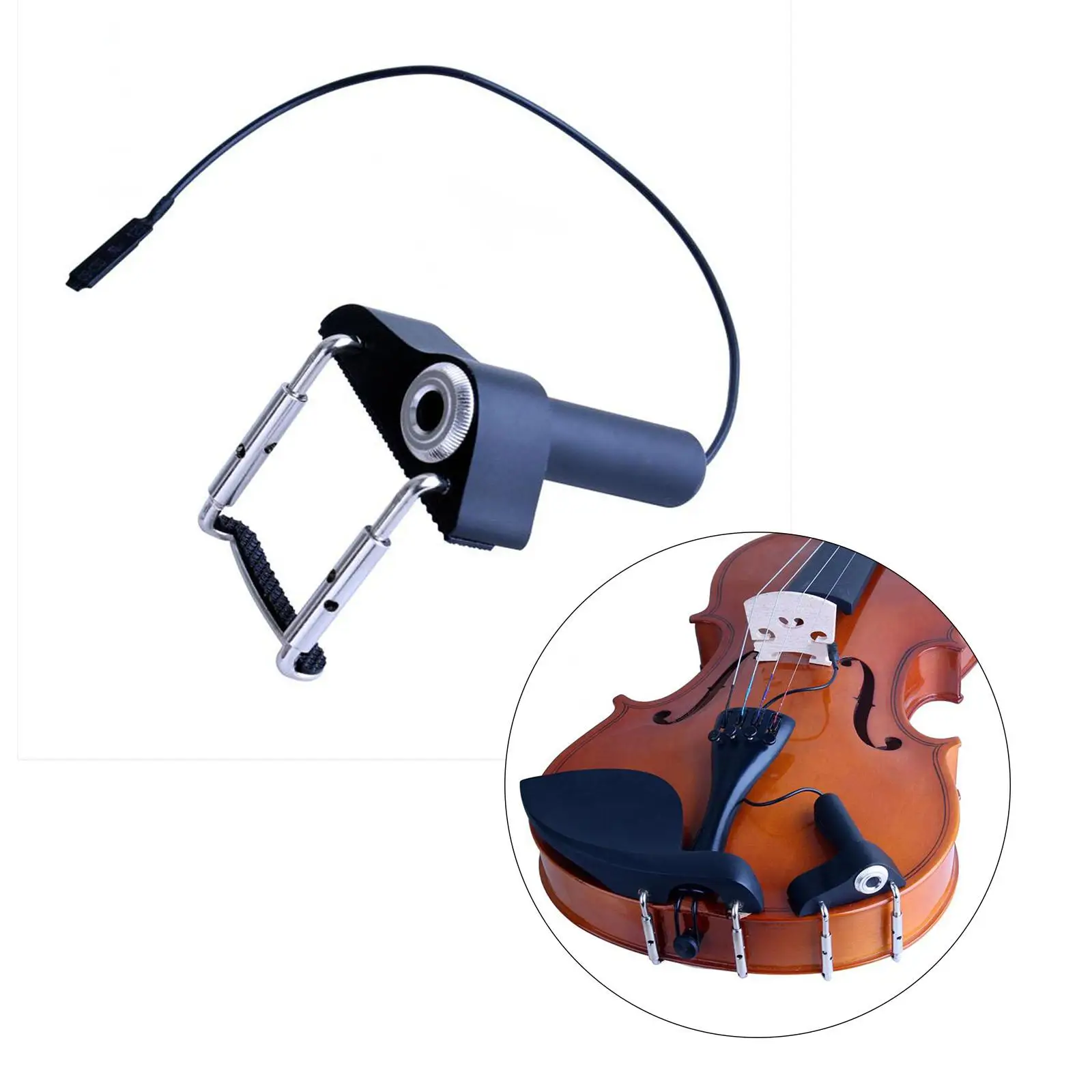 Пьезоконтактный звукосниматель Пьезопреобразователь для бас-мандолины (черный)