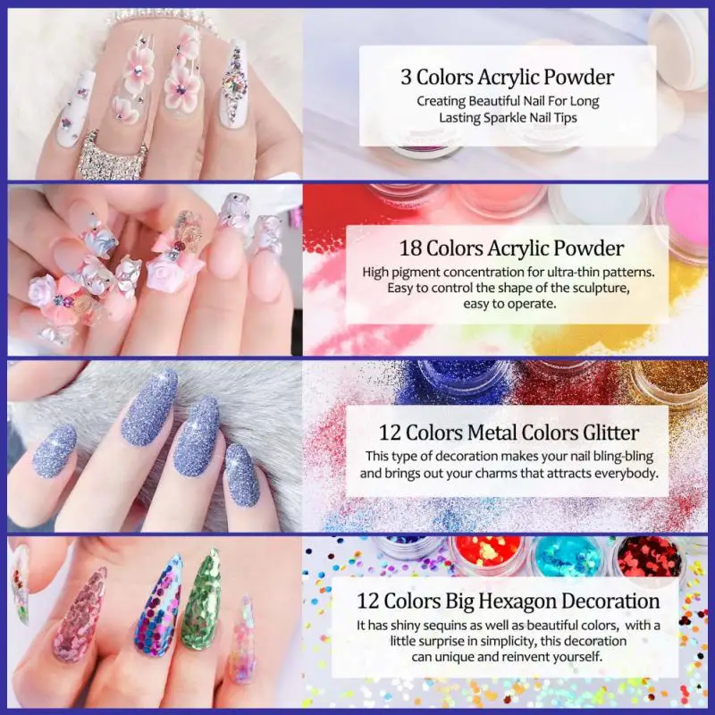 

Professional Nail Set Nail Gel With Nail Clippers For All Drying Gel Nail Polish Manicure Nails Accessories Acrylic Powder Kits