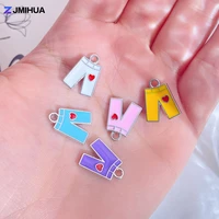 15pcs cute mini heart shorts charms pendant jewelry making accessories for diy handmade women earrings necklaces bracelets