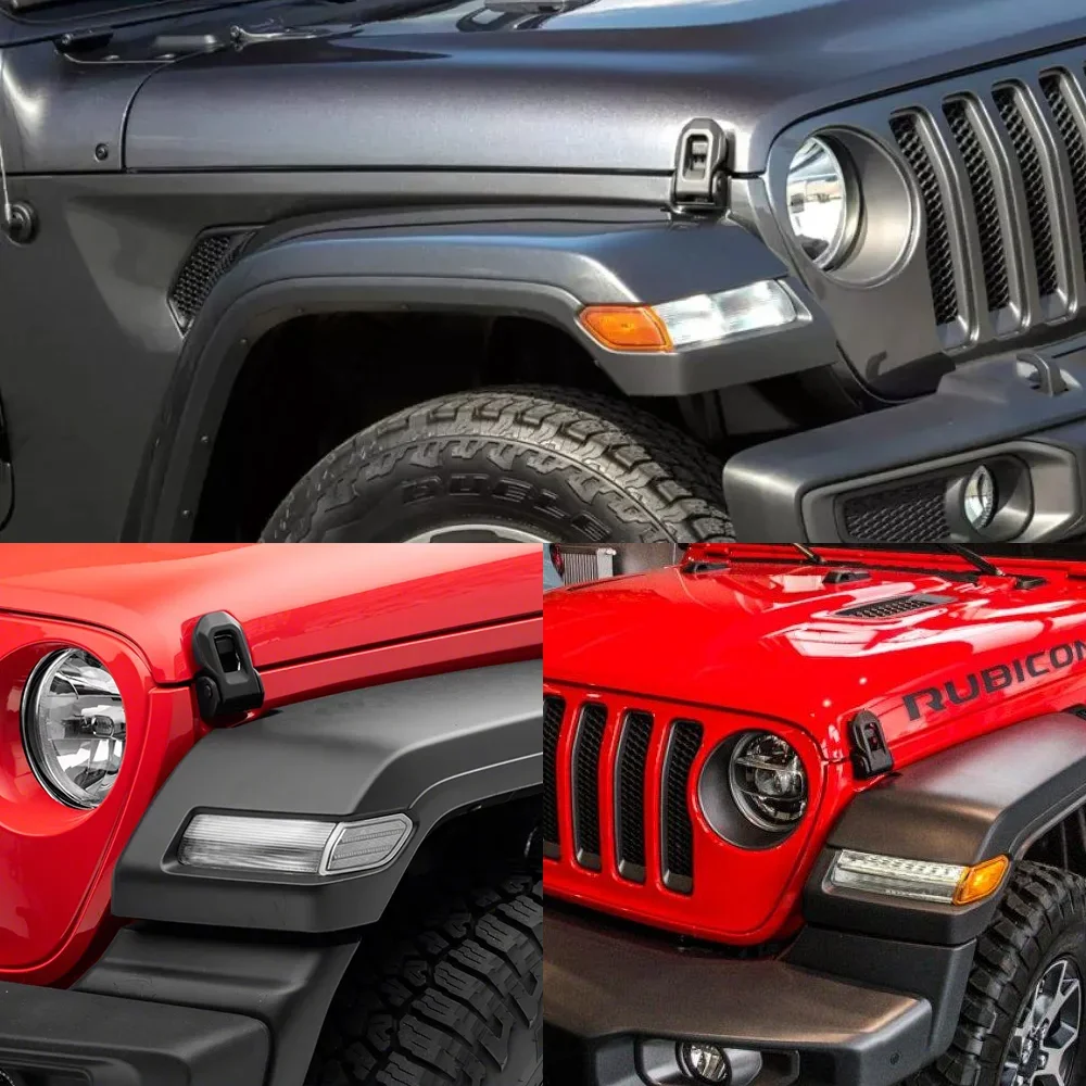 Комплект противоугонных защелок капота для JL JT для Jeep Wrangler JL Jlu Gladiator JT 2018-2025+, внешние аксессуары для автомобиля (art.: 3920ceeed03bd) - 3920ceeed03bd