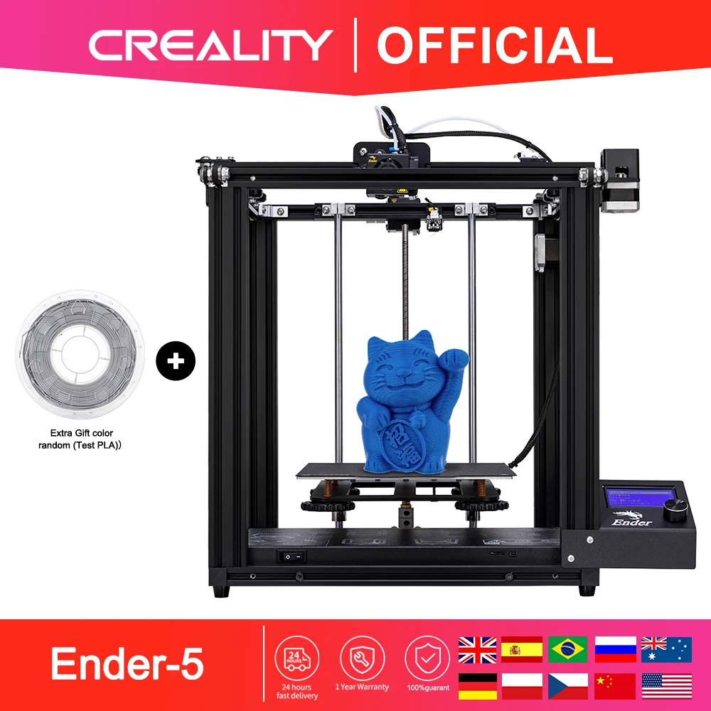 

CREALITY 3D Printer Ender-5 Dual Y-axis Motors Magnetic Build Plate Power off Resume Printing Enclosed Structure