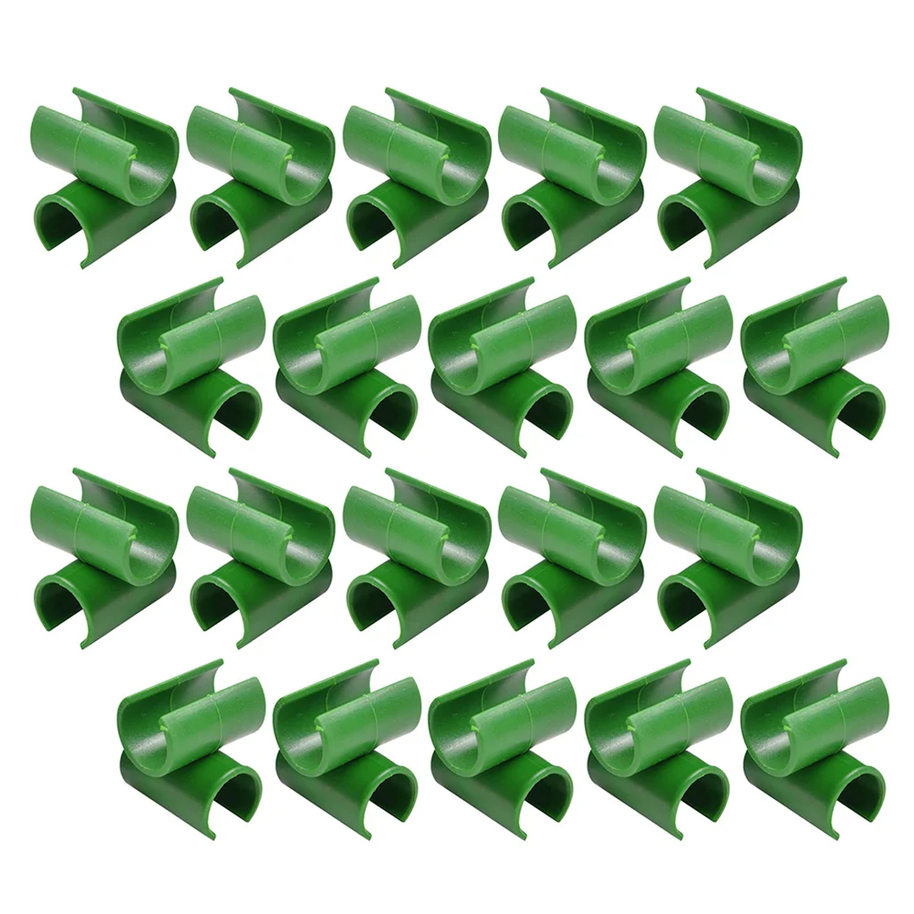 

100Pcs Plant Stake Connector Clip Plant Support Frames Plastic Connectors for Gardening