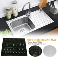 table multifunctional quick drain kitchen bathroom drying home sink mat placemat anti slip heat insulation dishes soft rubber