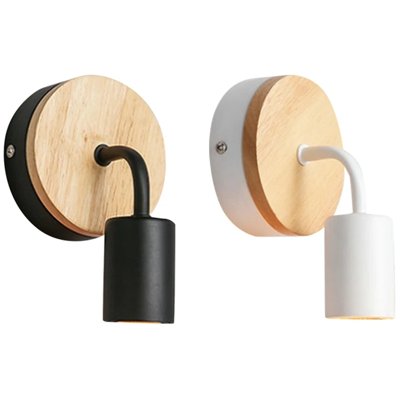 

GTBL E27 Nordic Wall Lamp Modern Bedroom Bedside Bulb Socket Sconce Night Light Aisle Corridor Wall Lights Lamp Base