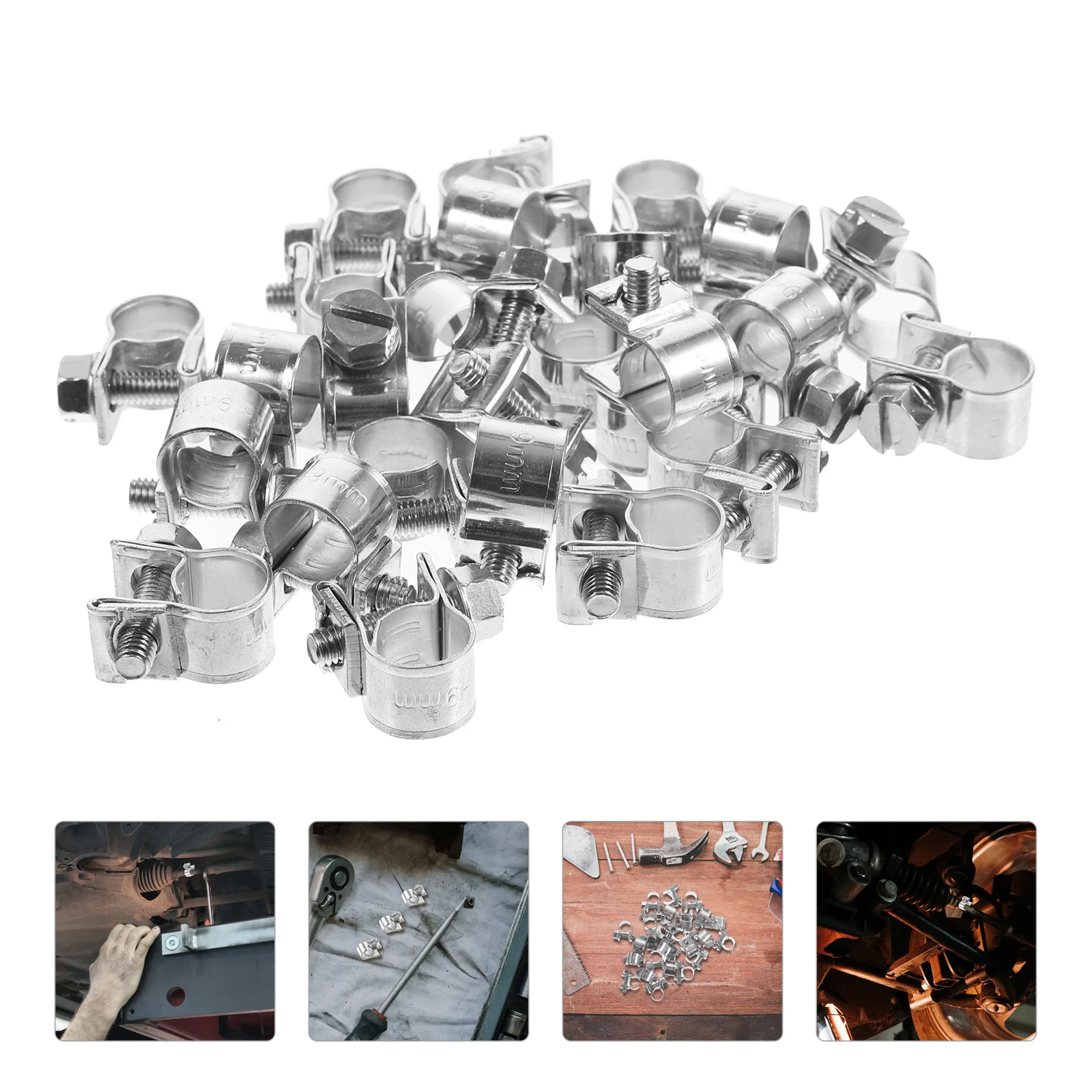 

Stainless Hose Clamps Pipe Fuel Injection Line Clip Tube Automotive For Petrol Construction