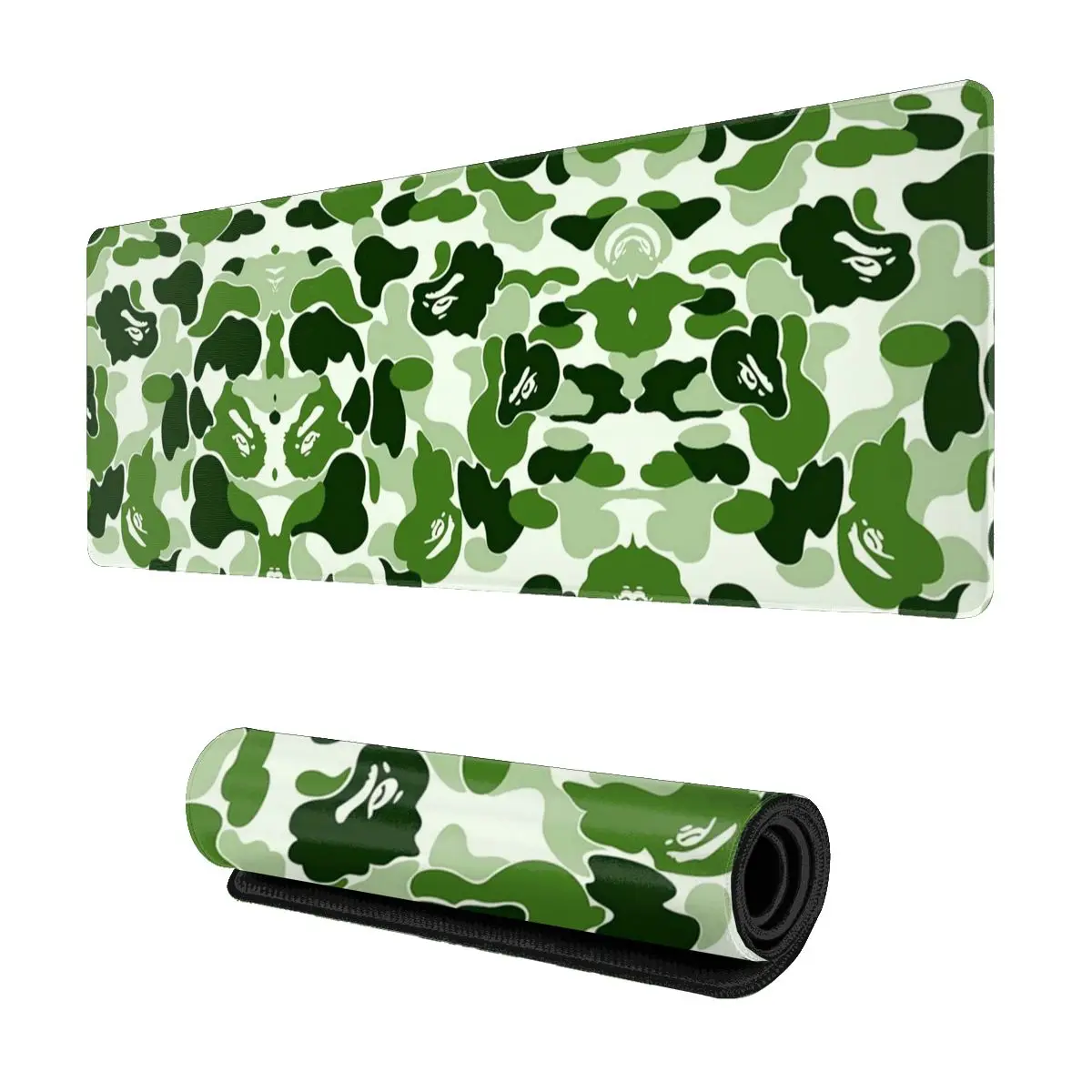 

Large Green Army Camouflage Mouse Pad Rubber Base Gamer Mousepad Accessories Camo Design Pattern Office Computer PC Mat