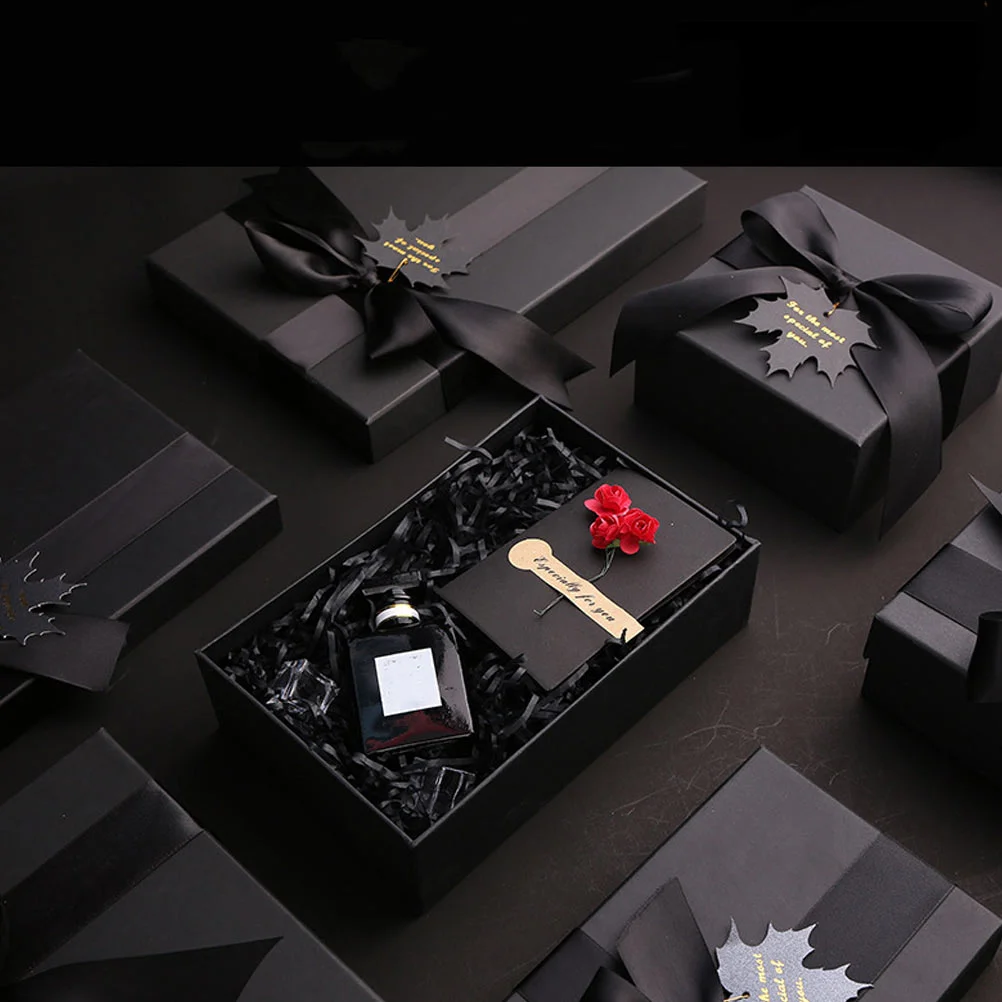 

1Pc Bowknot Design Gift Box Christmas Packaging Case Paper Gift Case (Black)
