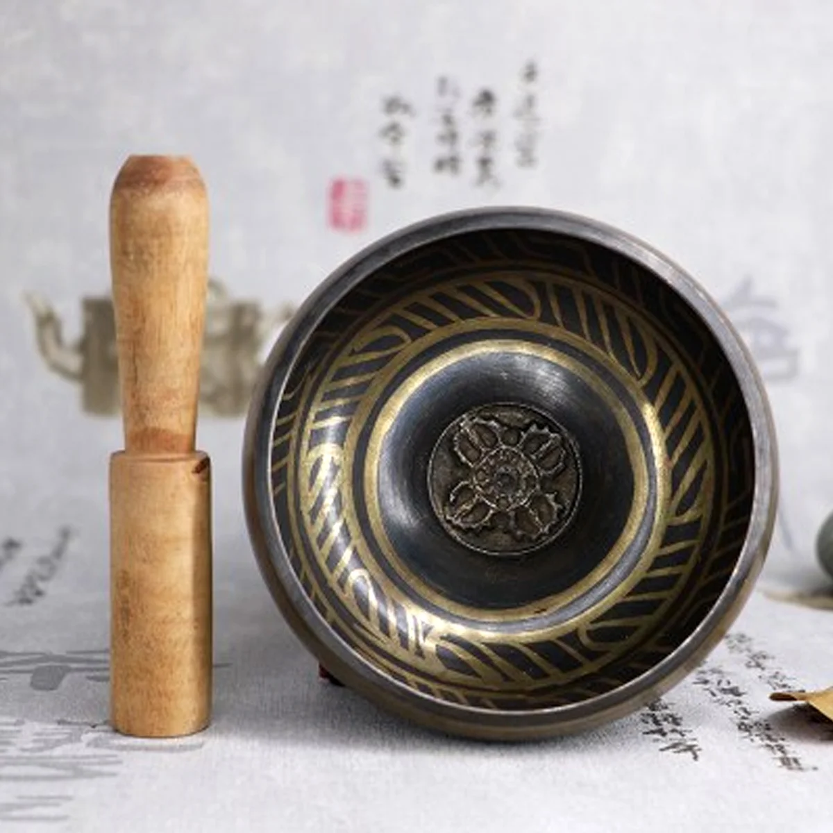 

Bowl Singing Meditation Set Standing Bell