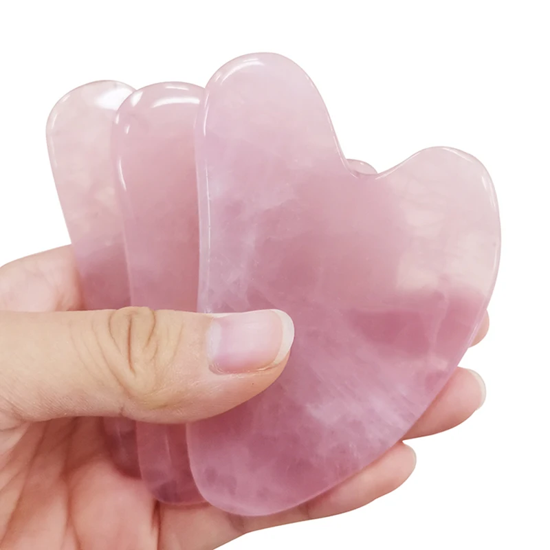

Grade B Natural Jade Scraper Gua Sha Board Massage Rose Quartz Jade Guasha Stone For Face Skin Lifting Beauty Health Massage