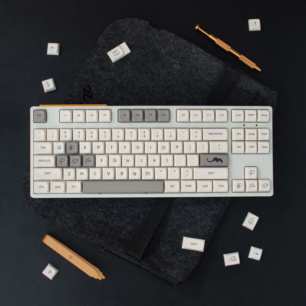 

Клавиатура Механическая PBT DYE-SUB Elephant с 124 клавишами, XDA, для Cherry MX Switch 61/64/68/87/104/108