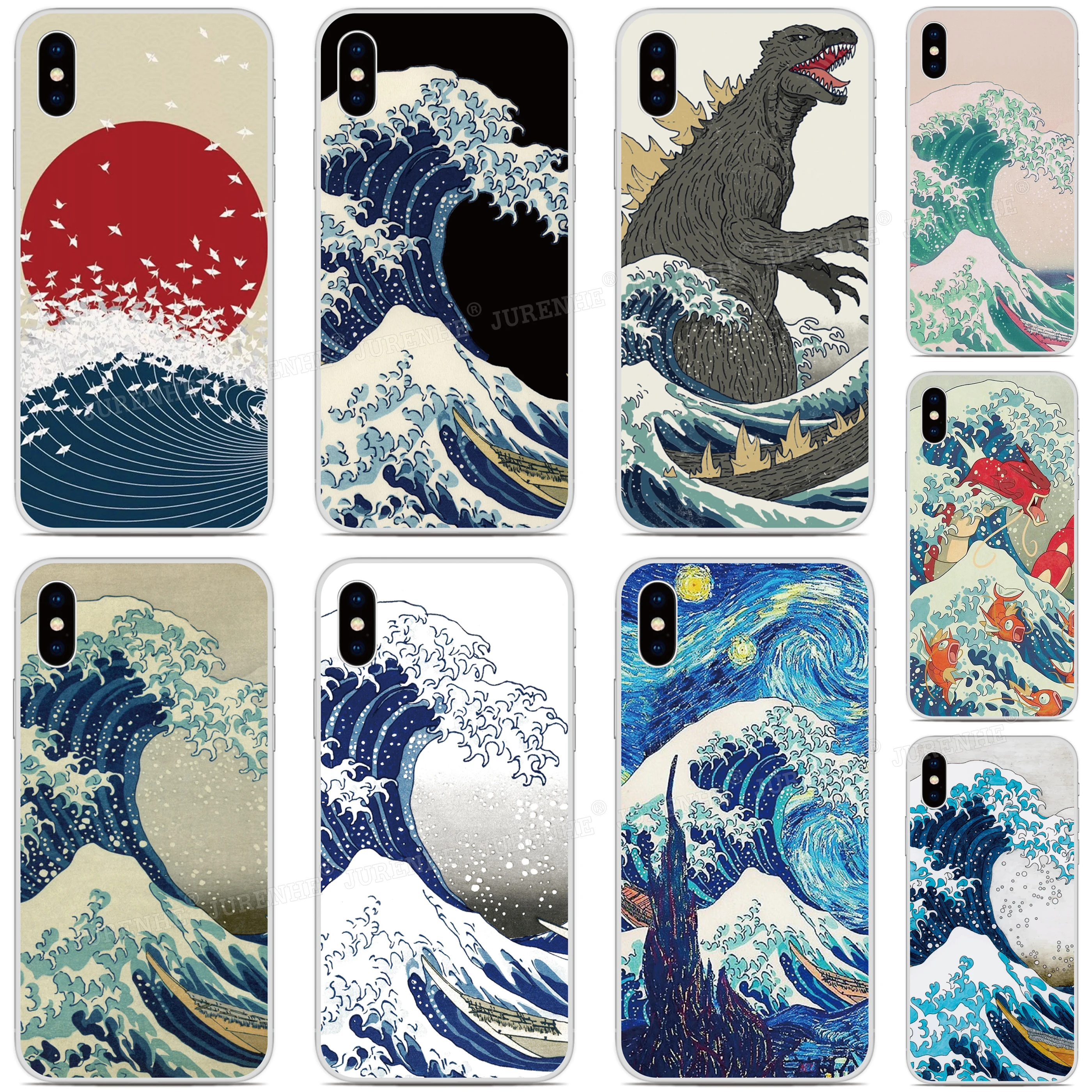 Wave off Kanagawa Cover For For iPhone 14 13 12 11 Pro MAX Mini SE2 2020 SE3 XR X XS 6S 6 7 8 Plus iPod Touch 7 6 5 Phone Case
