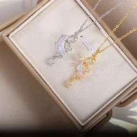 2022 new moon splash star river design necklace versatile simple light luxury non fading clavicle chain birthday party gifts