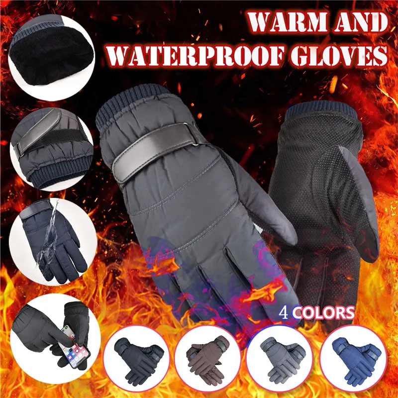 

Men Sheepskin Gloves Genuine Leather Glove For Men Winter Outdoor Warm Fur Thickening Thermal Patchwork Gloves Touch Screen
