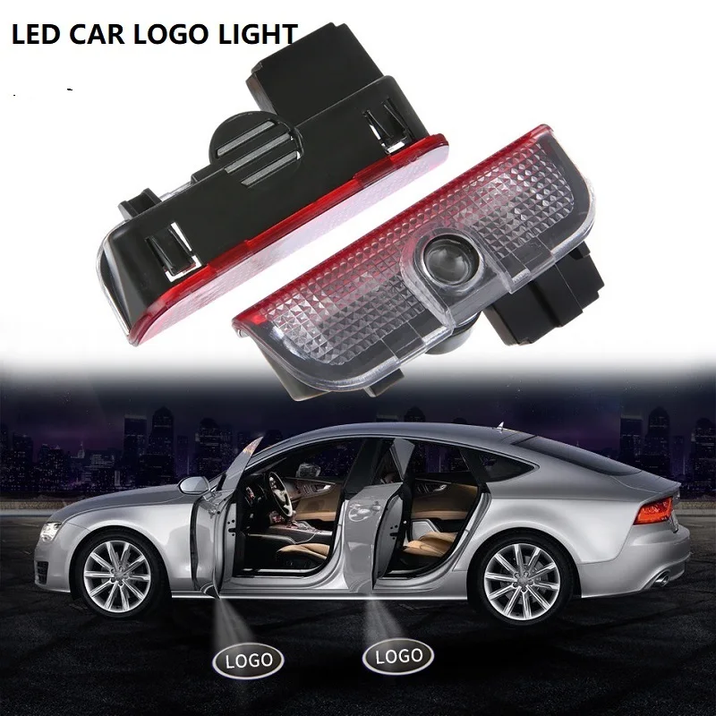 

2Pcs New Logo Projector LED Car Door Welcome Light Courtesy Lamp For V W Golf Passat CC T-ROC Touran Tiguan Jetta GTI R Rline