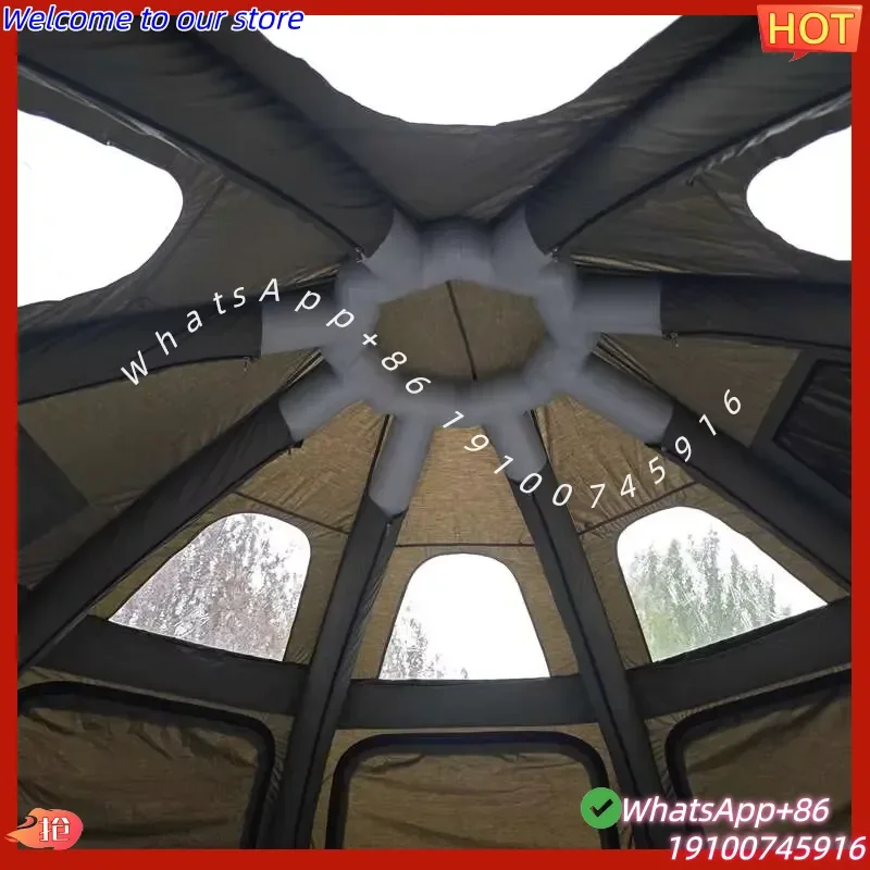 Фото Надувной купольный шатер-дом 2026, 21 кв.м, из Оксфорда 600D, расширяемый, для кемпинга, для улицы №5