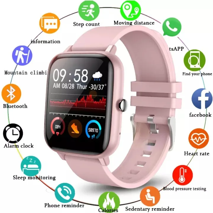 

Smart Watch Waterproof Full Touch Screen Heart Rate Monitoring Bluetooth Fitness Tracker Sports Watches