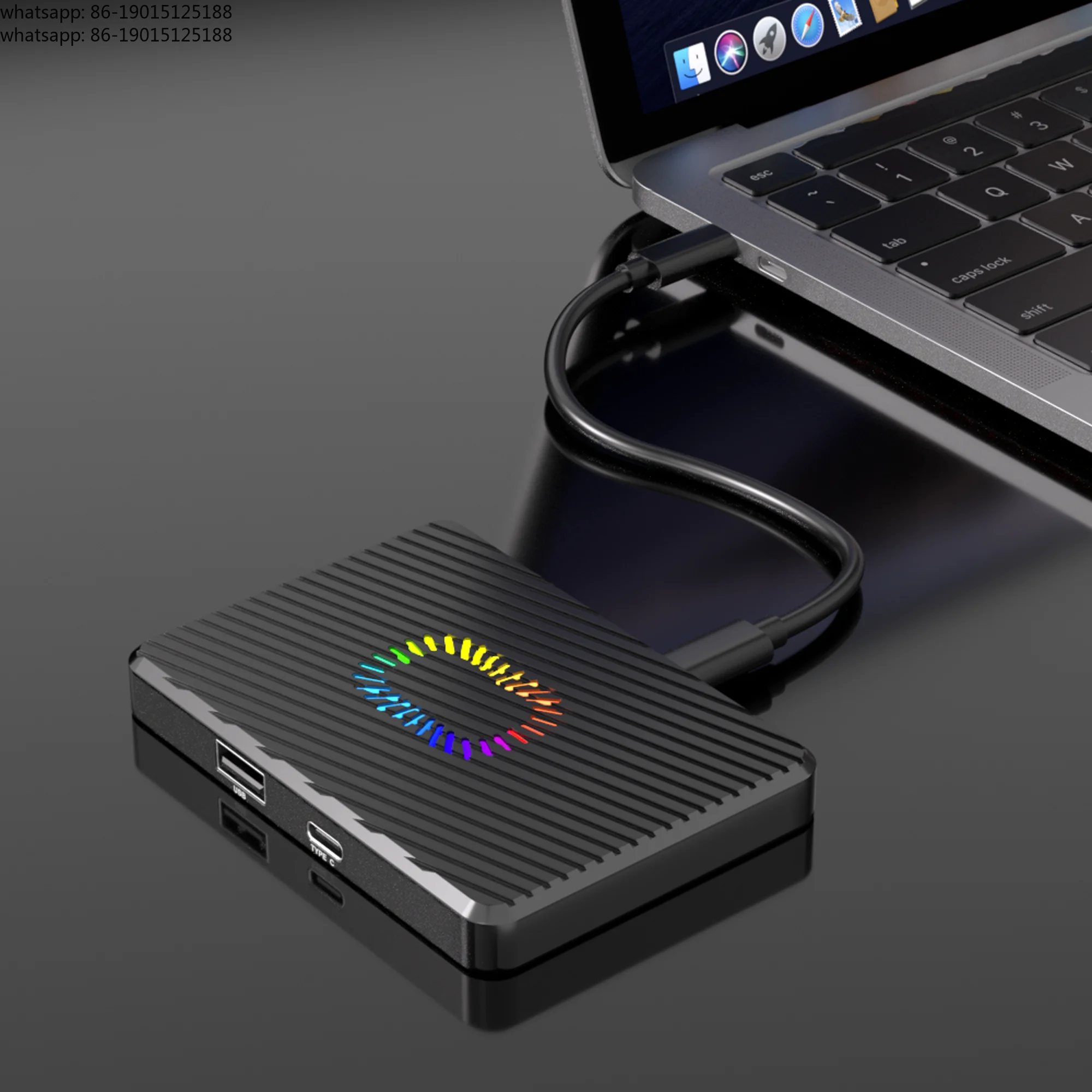 Фото Док-станция 4-в-1 USB3.2 Gen2 10 Гбит/с для M.2 NVMe SSD с двумя отсеками, поддержкой передачи данных до 8 ТБ, Plug and Play, для чтения данных №4