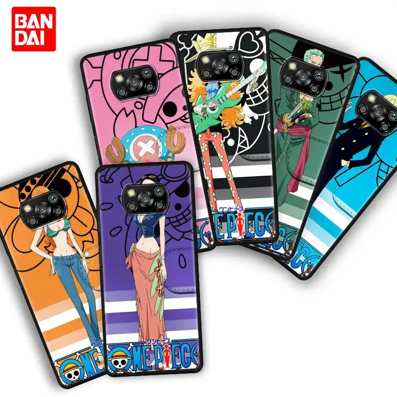 

Japanese Anime One Piece Case for Xiaomi Poco X3 NFC F3 M3 11t 11 Lite Ultra Redmi Note 10s 10t Pro Plus 5G Black Cover Silicone