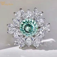 wong rain 100 925 sterling silver paraiba tourmaline created moissanite gemstone wedding engagement ring for women fine jewelry