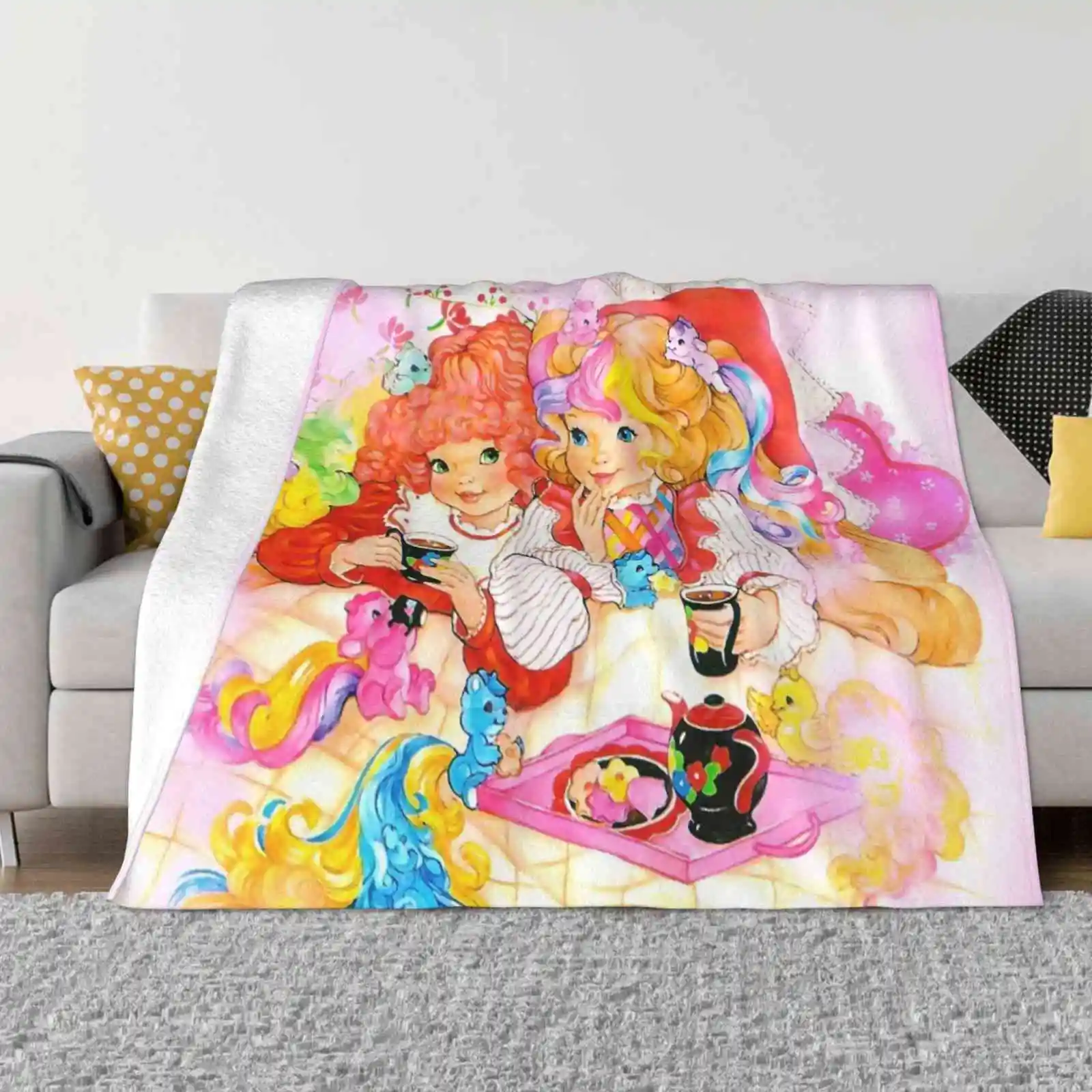 Мягкое фланелевое одеяло с принтом на заказ, 80 игрушек