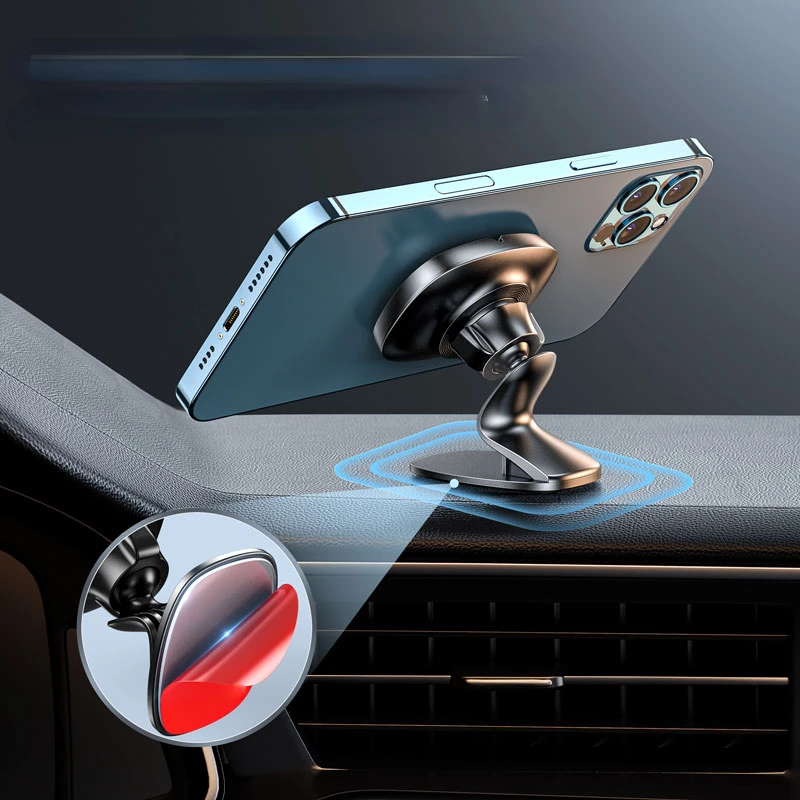 QOOVI Car Phone Holder Stand 360 Degree Mobile Cell Air Vent Magnet Mount GPS Support For iPhone