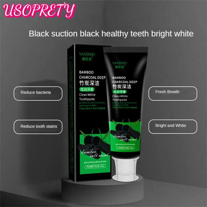 

Bamboo Charcoal Refreshing Breath Activated Carbon White And Refreshing For Breath Toothpaste Smoke Stains And Odor