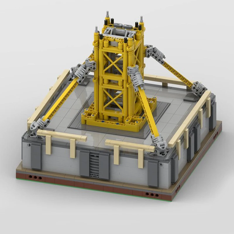 Фото Новый набор строительных блоков MOC City Engineering Series: Мобильный башенный кран на пьедестале, модель для сборки, креативные детские игрушки, подарки №3