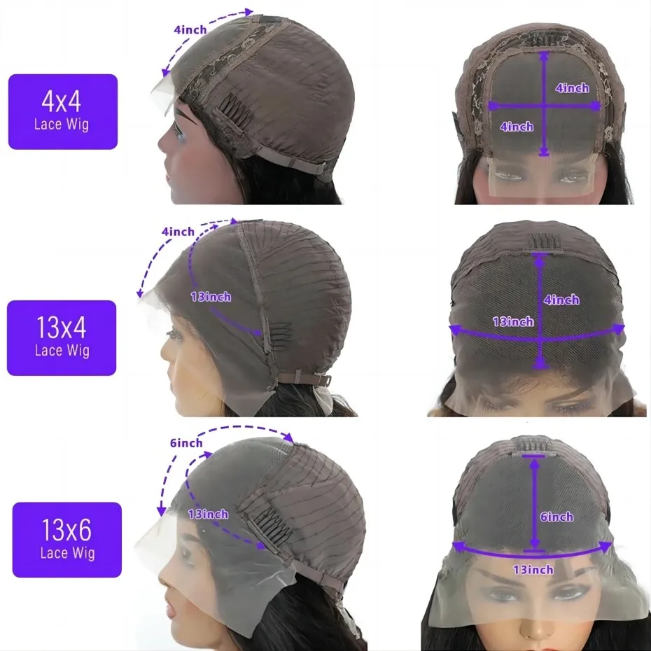 Парик Из Натуральных Волос Indian Remy На Прозрачной Сетке 4x4 Для Женщин 13x4