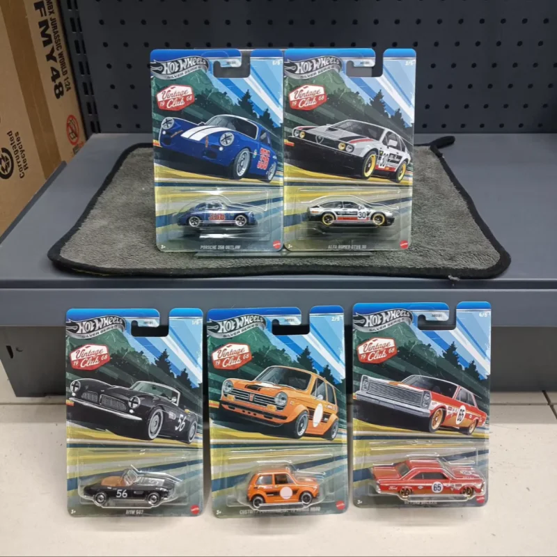Фото Коллекционная модель гоночного автомобиля Hot Wheels Diecast - серия Silver HRT81, винтажный ретро-классический BMW 507, Porsche 356 для коллекционеров №2