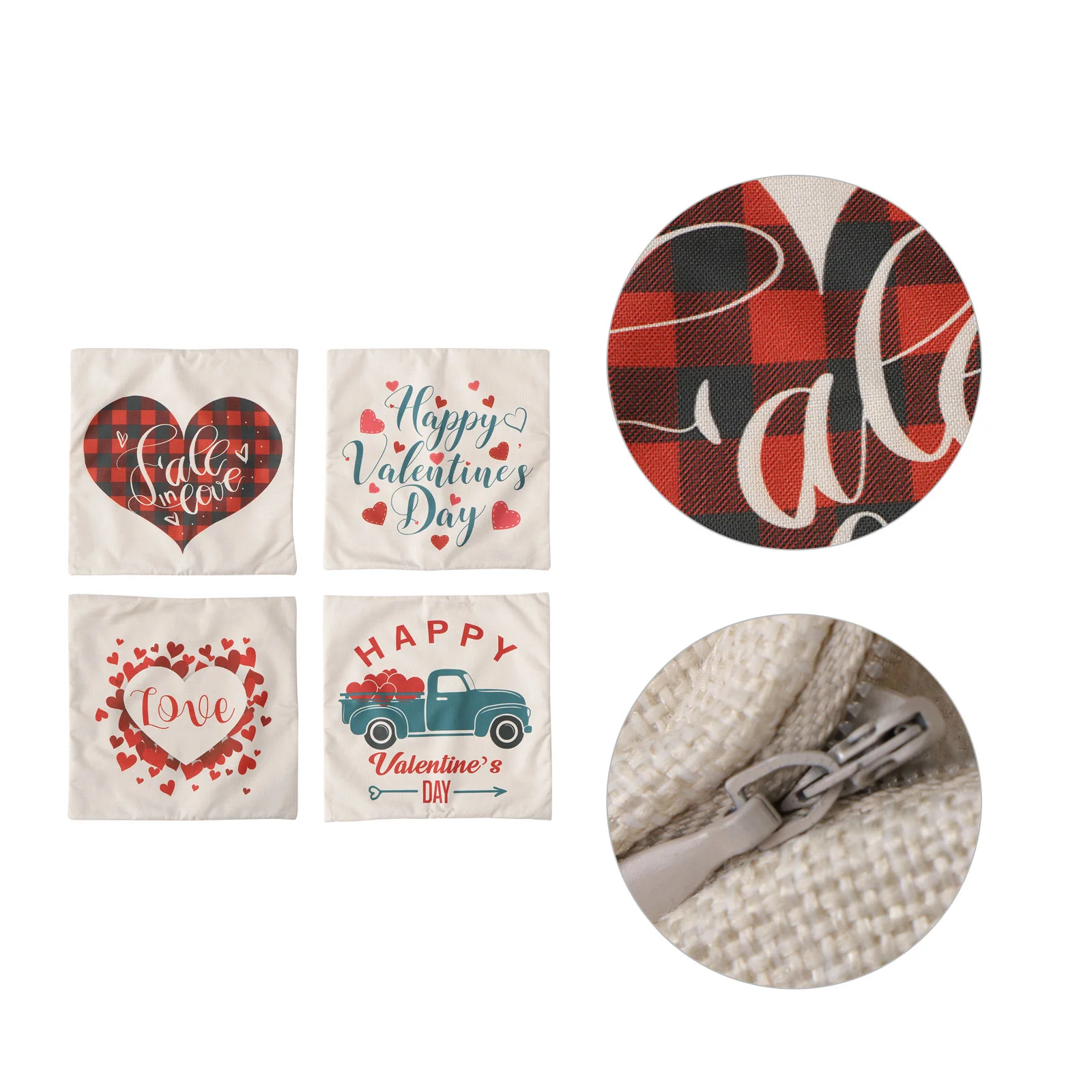 

4Pcs Valentine's Day Cushion Cover Pillow Cover Cushion Cover Pillowcase