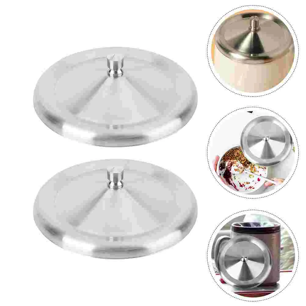 

Cup Cover Lid Mug Lids Coffee Stainless Steel Covers Replacement Water Drinking Drink Tea Cap Metal Beverage Hot Proof Tumbler