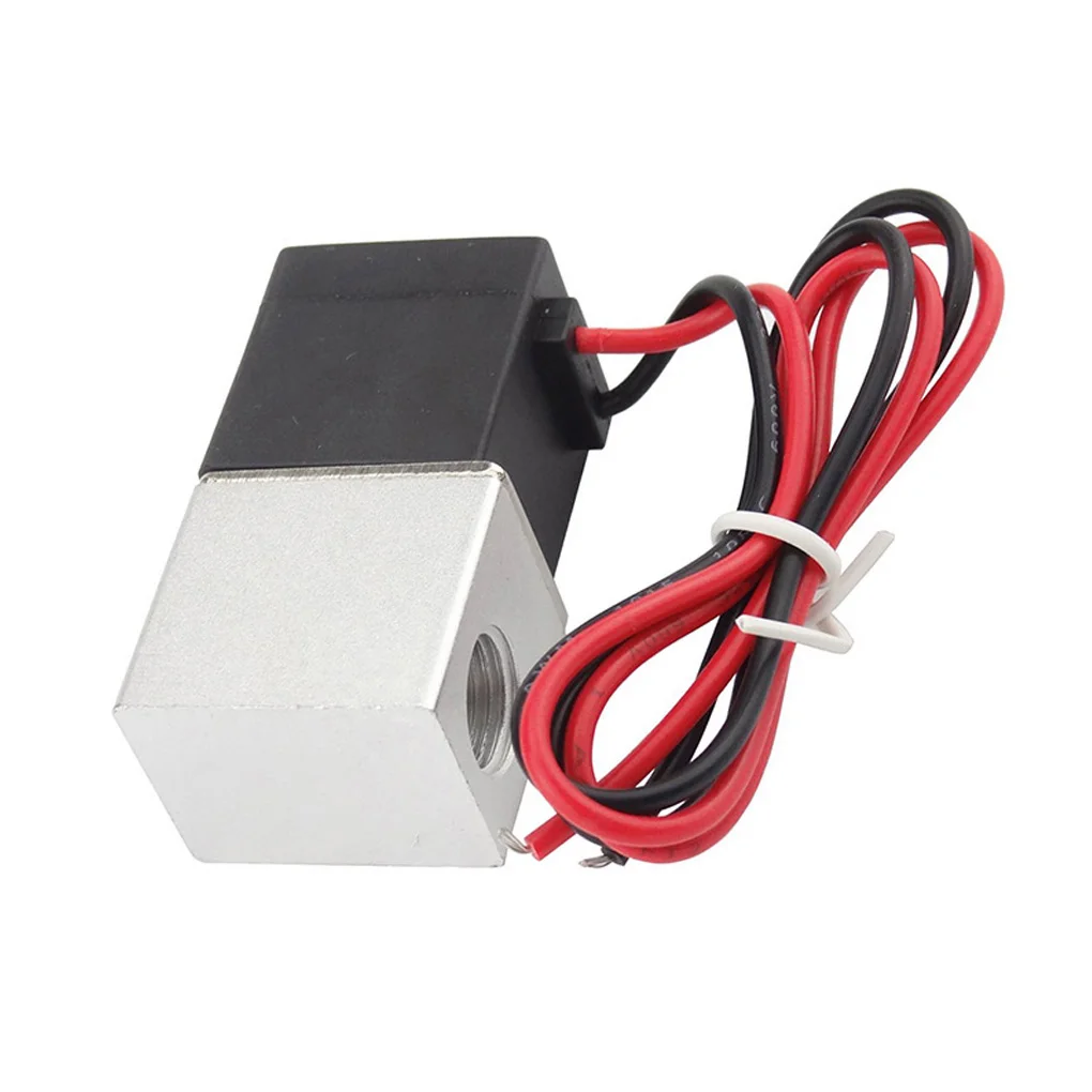 

12V Solenoid Valve 2 Way Aluminum Shell Pneumatic Valves Gas Liquid
