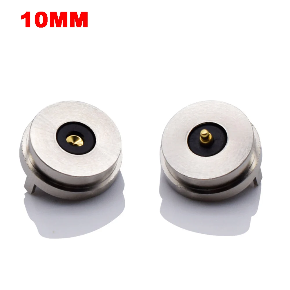 

1set 10mm Ultra Thin DC Magnet Pogo pin Connector High Current LED Strong Magneti Power Socket Smart wearable Charging Connector