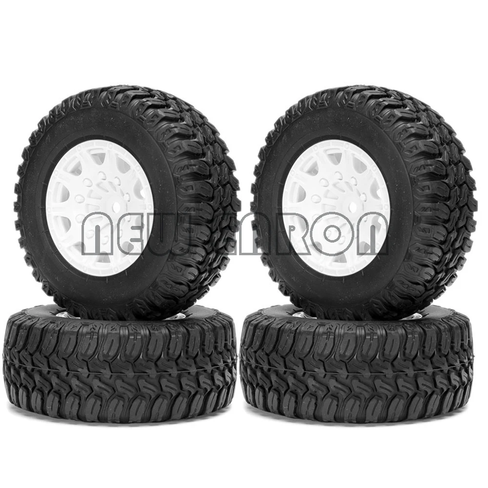

NEW ENRON Plastic Wheel Rims Rubber 110MM Tires Tyre 4Pcs for RC Crawler Car 1/10 Short-Course Truck Traxxas Slash VKAR 10SC HPI