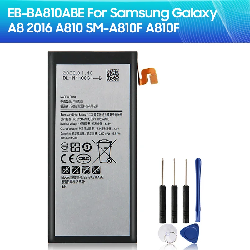 

Phone Replacement Battery EB-BA810ABE For Samsung Galaxy A8 2016 SM-A810F A810F A810 New Battery 3300mAh