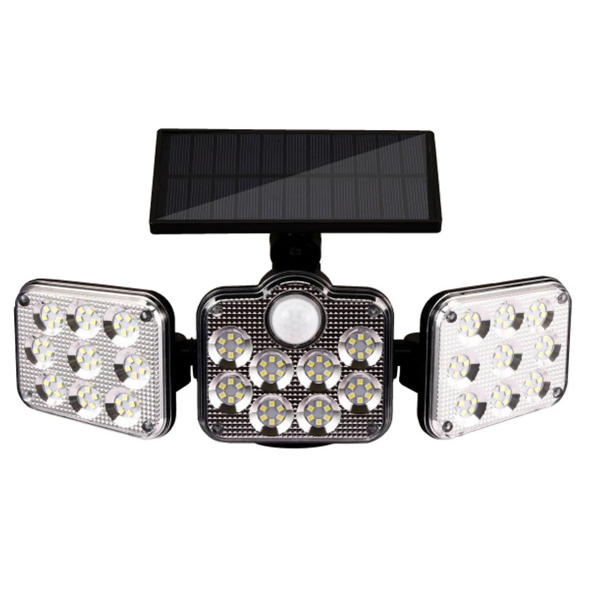 

New Solar Light Outdoor with 3 Heads Motion Sensor Light with 138 LEDs Solar Door Light IP65 Waterproof Fence Light with 3 Modes
