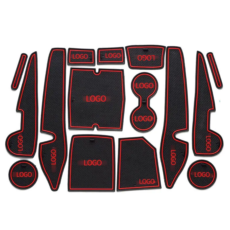 

Car Gate Slot Pad Water Coaster Interior Non-slip Mat For Toyota Corolla 2014-18 Auto Door Groove Mat Accessories