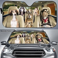 saluki car sun shade saluki windshield dogs family sunshade dog car accessories car decoration gift for dad mom