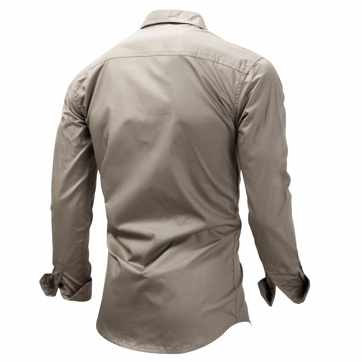 2022 Fashion Cargo Military Shirt Long Sleeve Multi-pocket Casual Shirts Brand Clothes Army Green Camisa Masculina