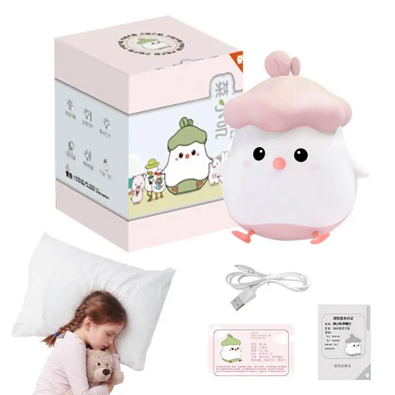 

Chicken Night Light Silicone LED Chicken Table Sensor Lamp With 2 Gears Cute Power Saving Light With 1200mAh Battery Girls &