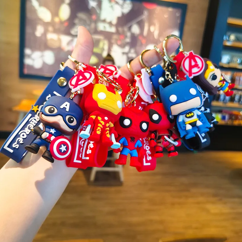 S Avengers Iron Man Captain America Car Keyring Bag Pendant 