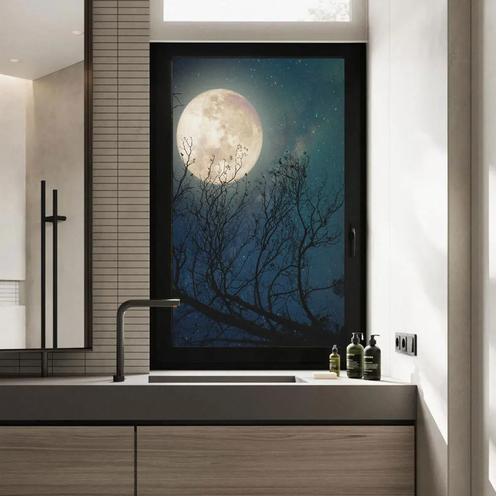 

Декоративная оконная пленка ПВХ с лунным рисунком