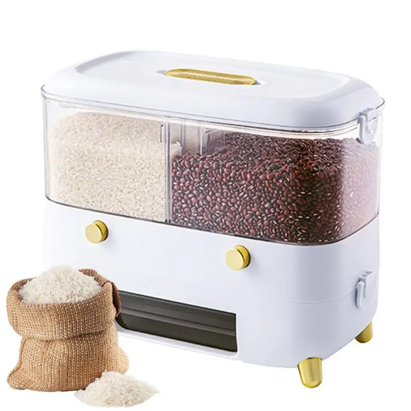 

Диспенсер для линзы для кухонных контейнеров для пищевой сетки, Кухонный Контейнер для хранения зерен, держатель для риса, черный рис