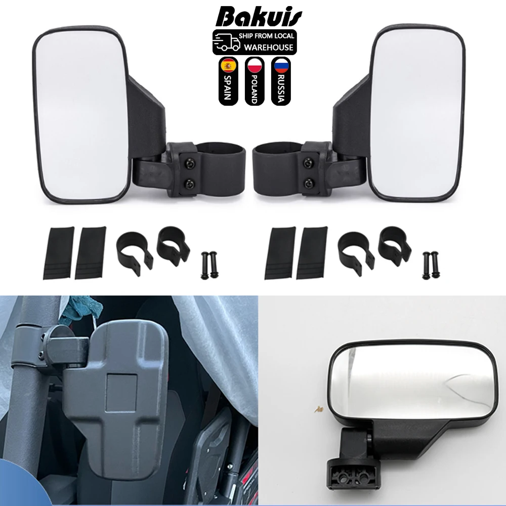 Зеркала бокового вида для Polaris RZR XP1000 900 Прочные пластиковые каркасы на колесиках