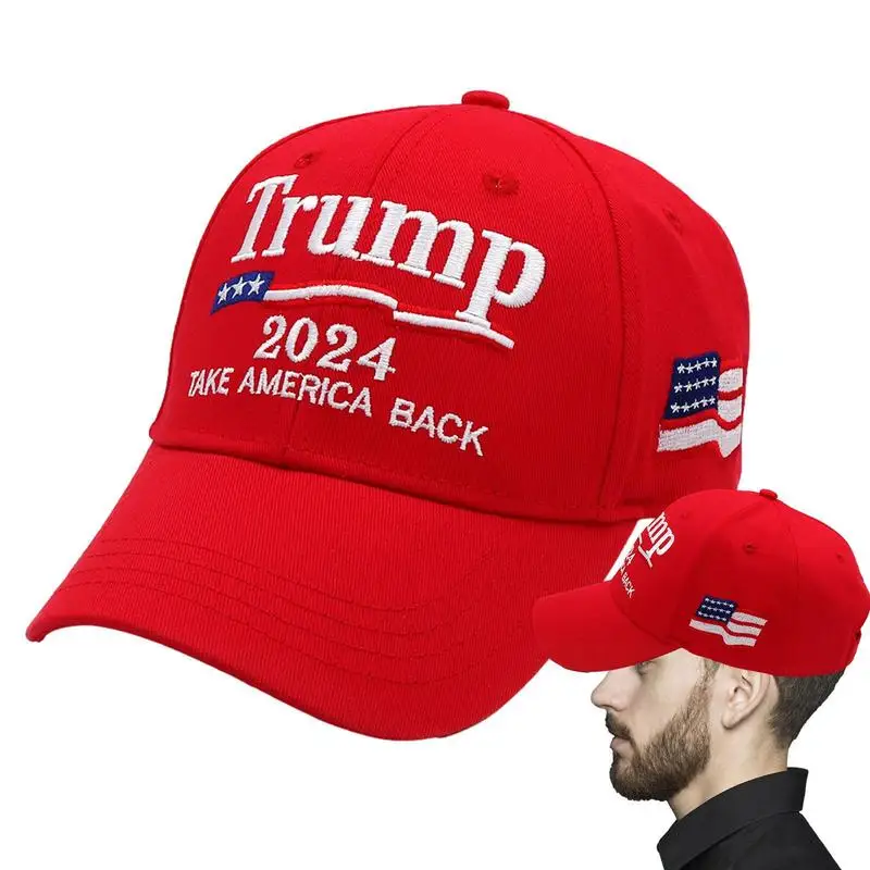 

Trump Hat 2024 Campaign Hat Embroidery Take America Back Trump Baseball Caps With American Flag Breathable Hat Vintage Style For
