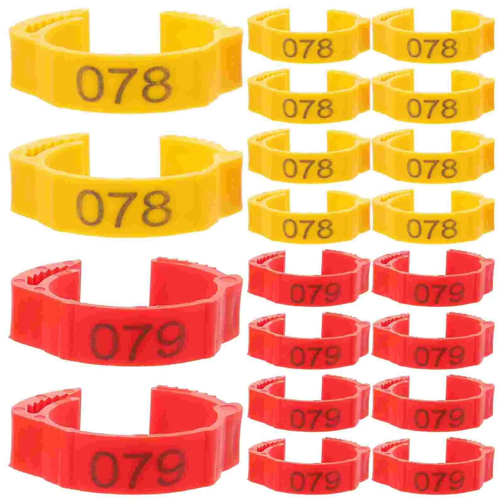 

200pcs Colored Chicken Leg Tags Chicken Leg Number Bands Farm Poultry Leg Rings